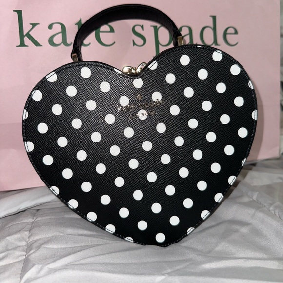 Kate Spade Love Shack Heart Shaped Polka Dots Crossbody ♠️ - Picture 6 of 10